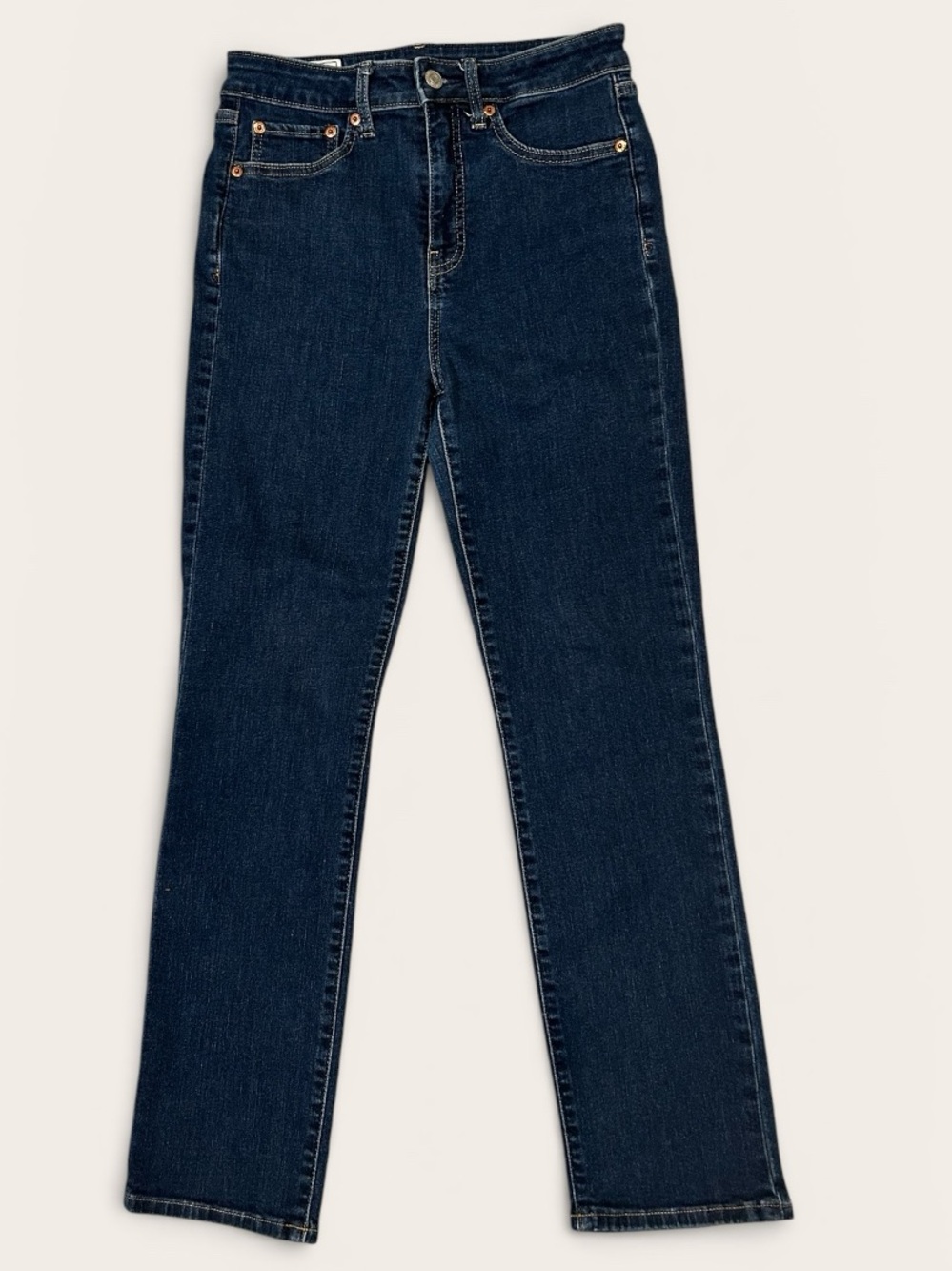 GAP Classic Straight-Leg Dark Blue High-Rise Jeans - Excellent Condition!